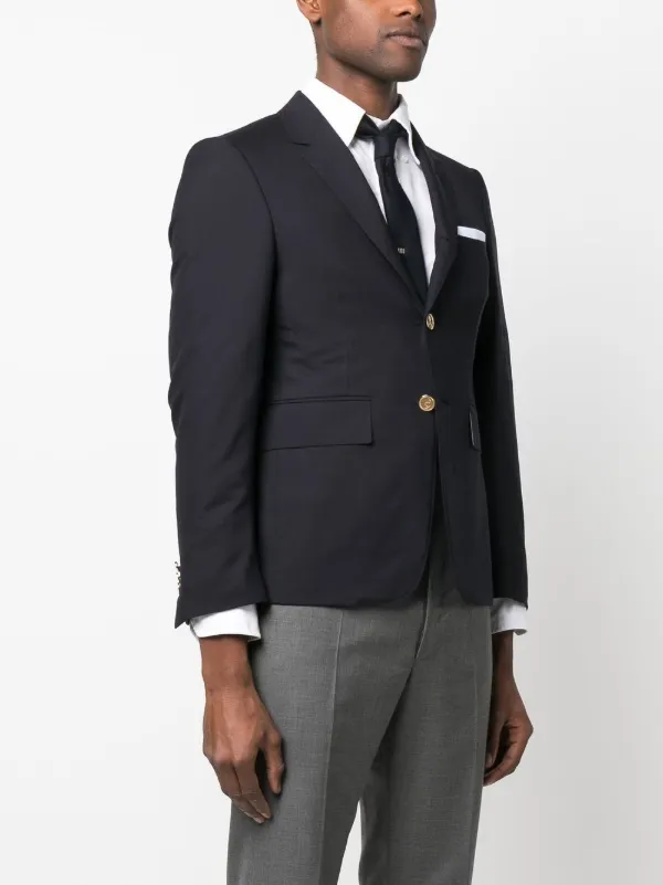 【送料&関税込】Thom Browne Single-breasted Tailored Blazer Thom Browne single-breasted Tailored Blazer | Black | FARFETCH