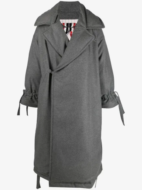 Thom Browne padded off-centre button coat