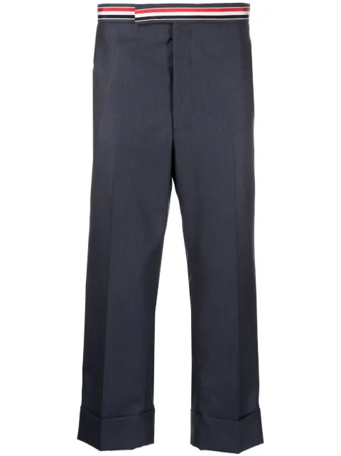 Thom Browne RWB-band cropped trousers
