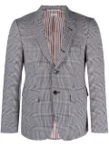Thom Browne check-pattern single-breasted blazer - Black