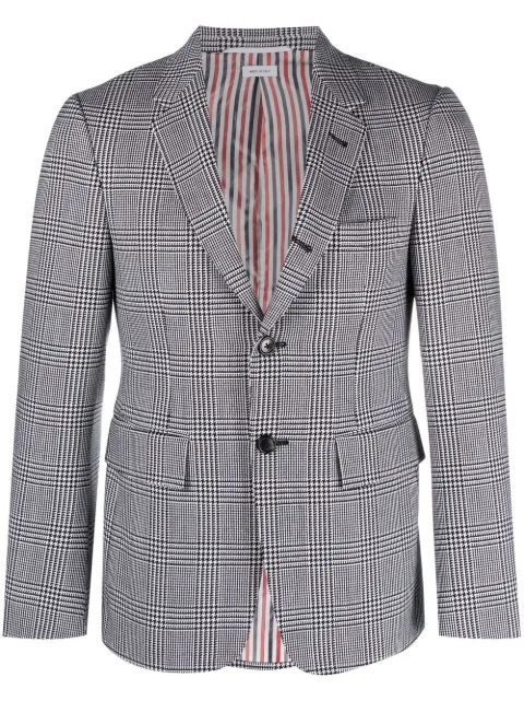 Thom Browne blazer con botones y estampado de cuadros 