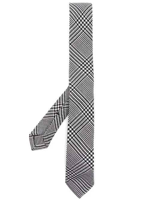 Cravate en laine à motif pied-de-poule - Thom Browne - Modalova