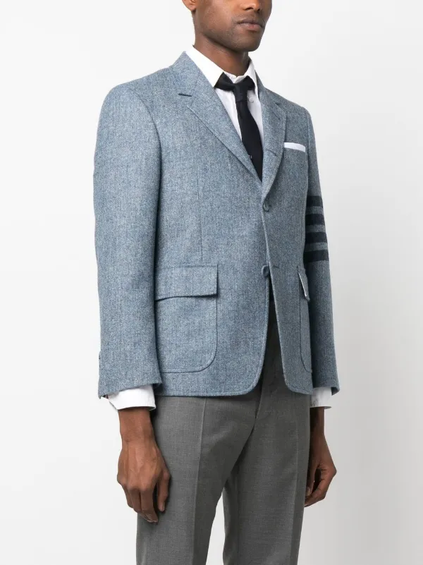 Thom Browne ストライプ シングルジャケット | ブルー | FARFETCH JP