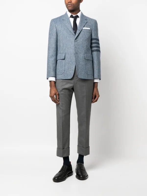 Thom Browne ストライプ シングルジャケット | ブルー | FARFETCH JP