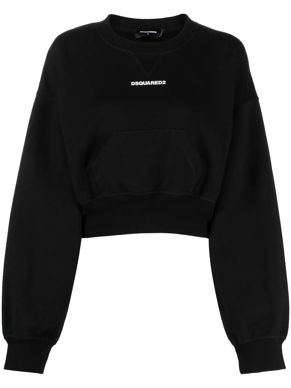 

Dsquared2 logo-print cropped jumper - Black