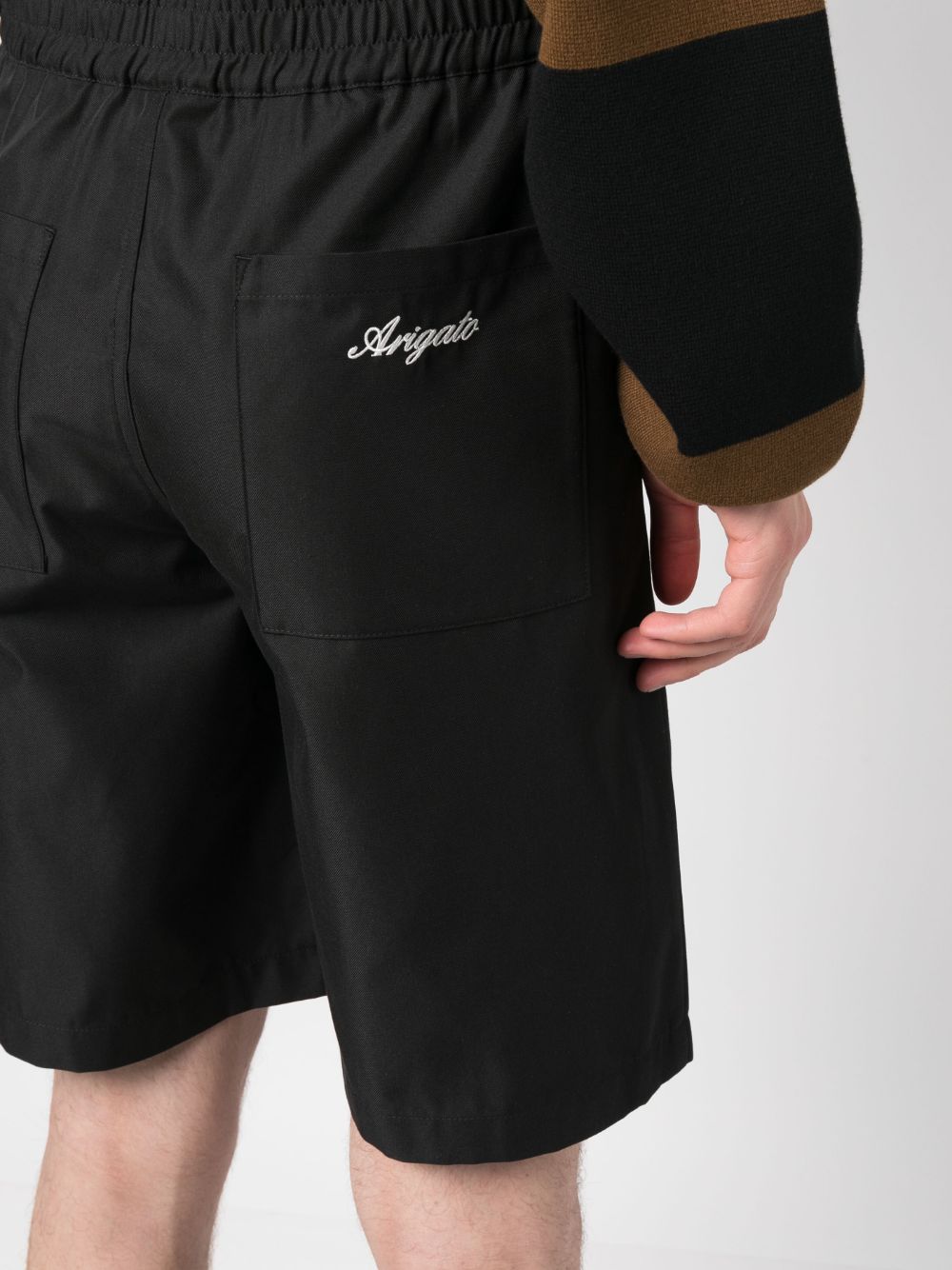 Shop Axel Arigato Tailored Knee-length Shorts In Black