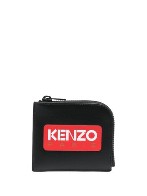 Kenzo logo-print leather coin purse