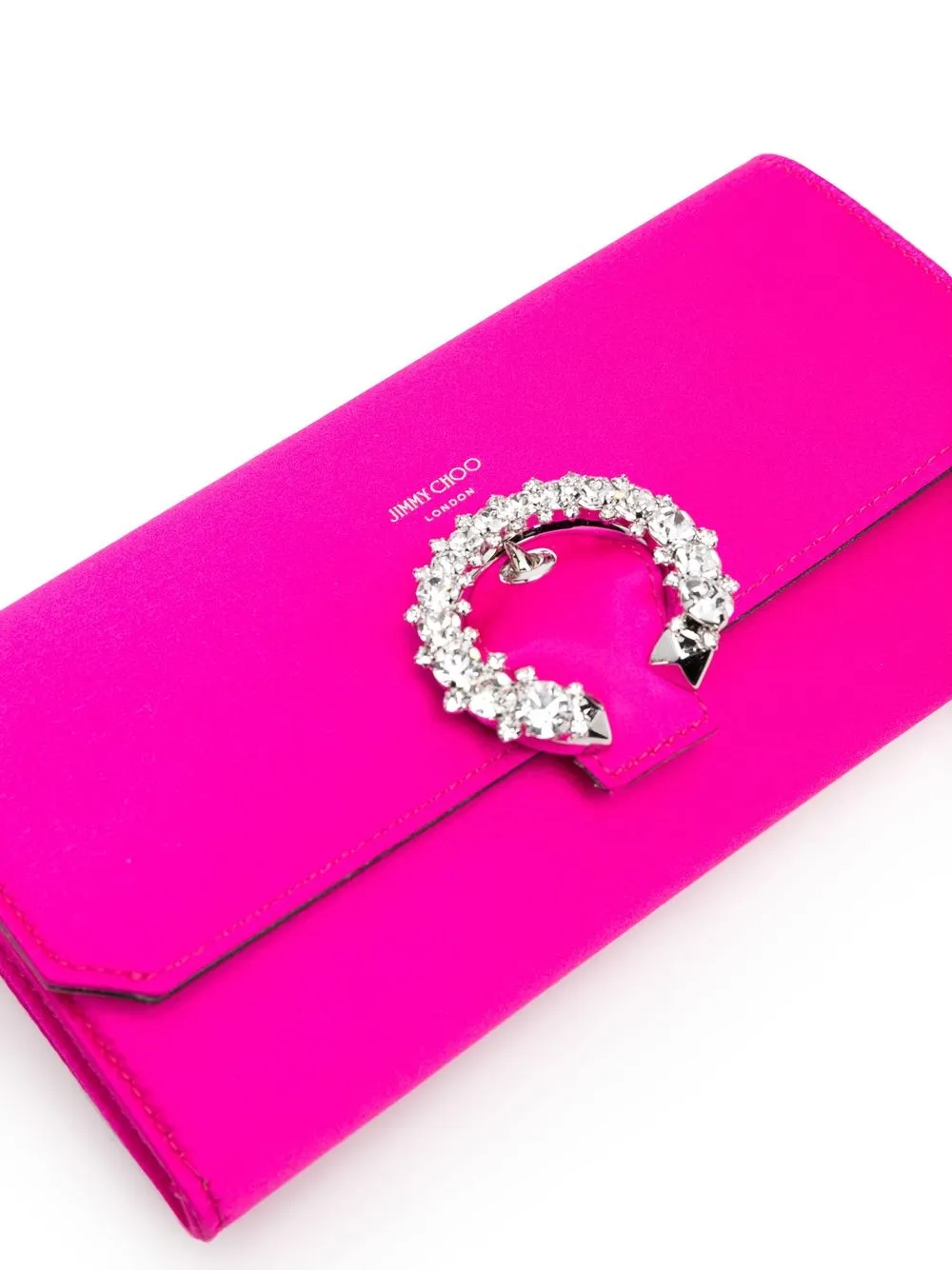 Jimmy Choo crystal-embellished wallet-on-chain - Farfetch