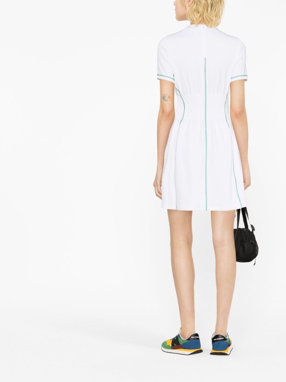 Shop J. Lindeberg Krystal Flared Minidress In White