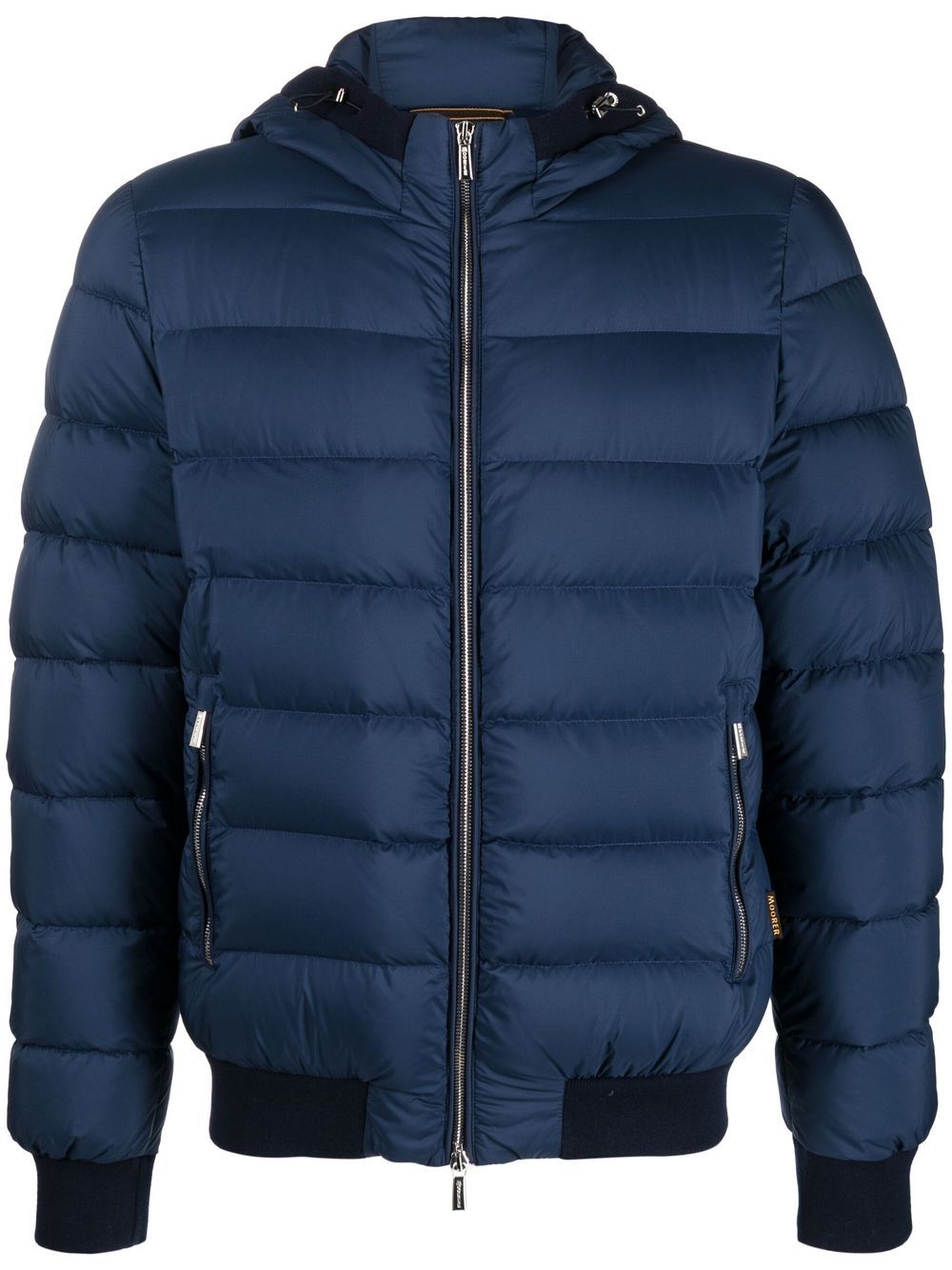 Moorer zipped-up padded jacket - Blue