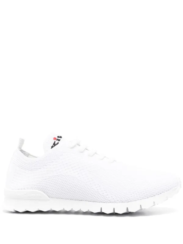 Kiton Fit Lace-up Sneakers in White