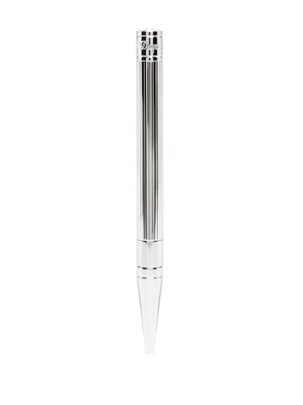 Shop St Dupont D-initial Ballpoint Pen In Silver