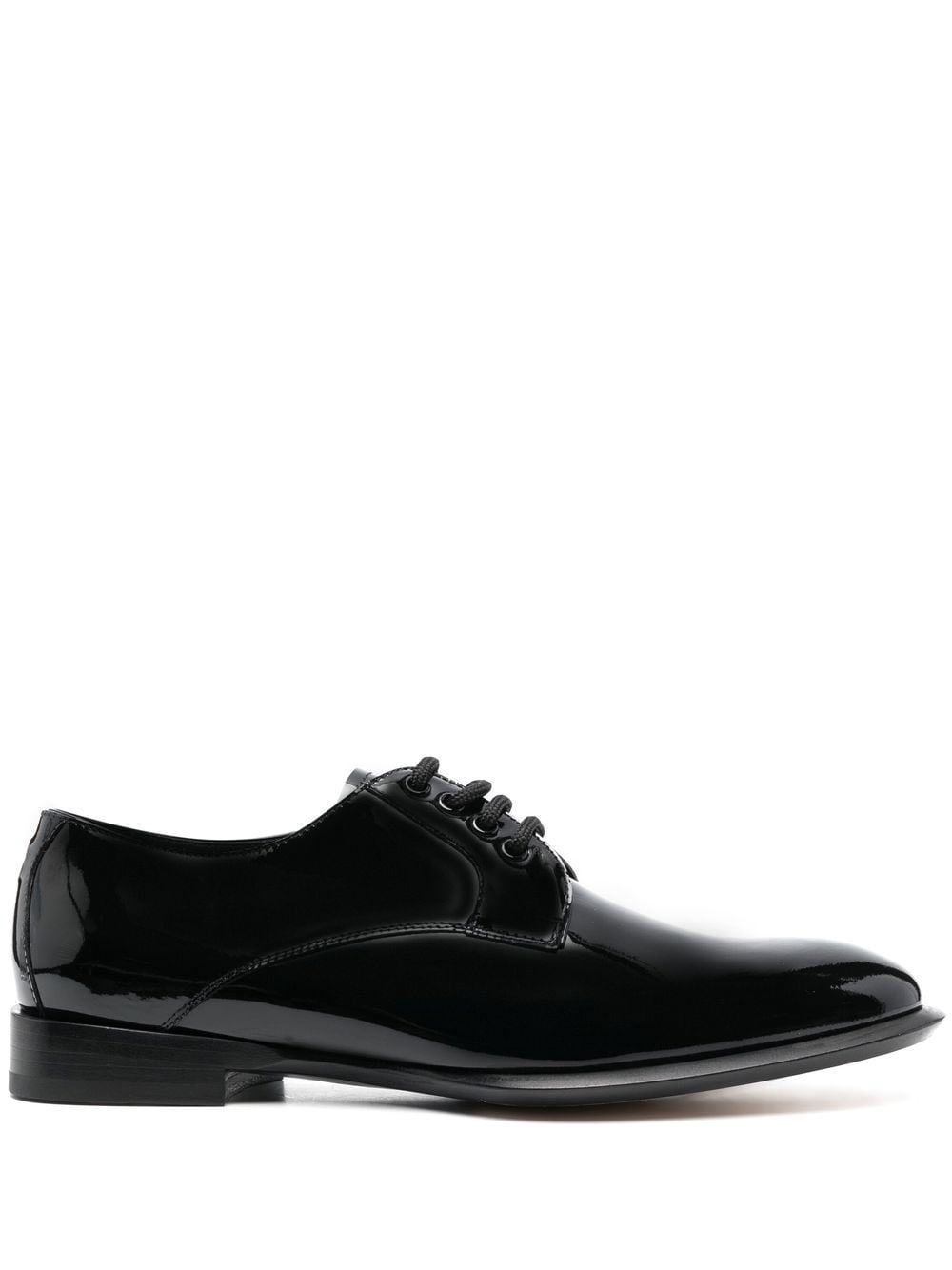 Shop Alexander Mcqueen Patent-leather Oxford Shoes In Black