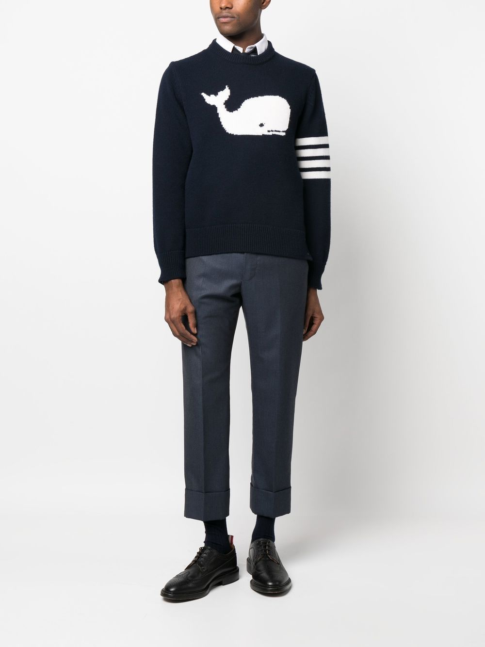 Thom Browne Broek met band - Blauw