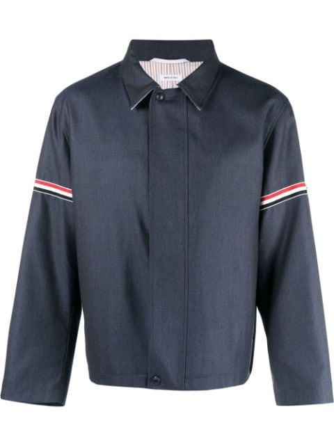 Thom Browne signature-stripe detail shirt jacket