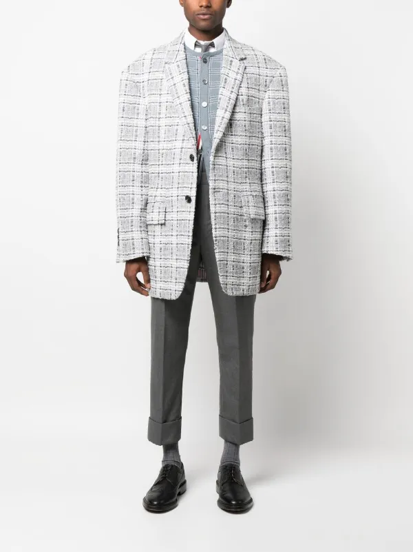 Oversized checked outlet blazer