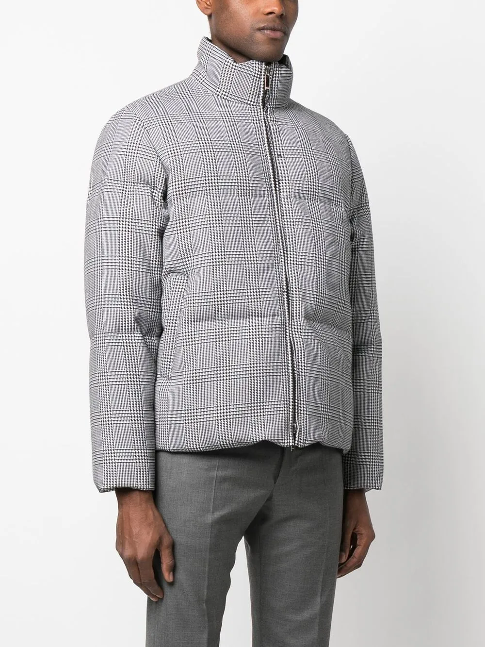 Shop Thom Browne Padded Zipped-up Fastening Jacket In Black