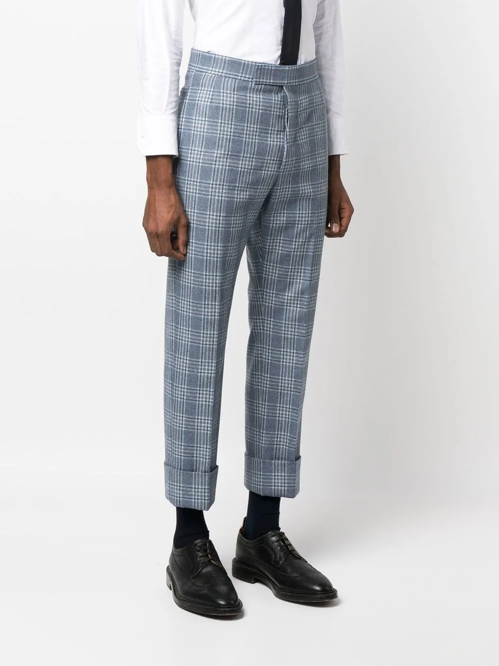  Thom Browne Pantalon De Costume En Flanelle - Bleu 