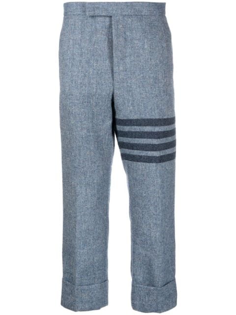 Thom Browne 4-Bar Stripe cropped trousers