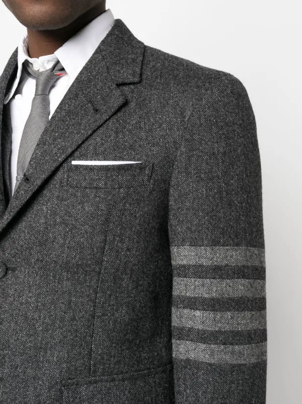 Thom Browne stripe-detail single-breasted Blazer | Grey