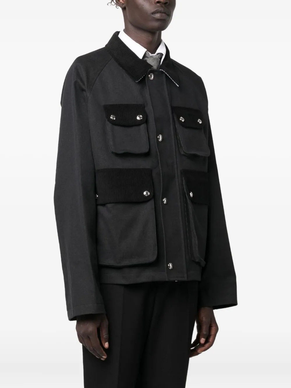  Thom Browne Multi-pocket Cropped Jacket - Black 