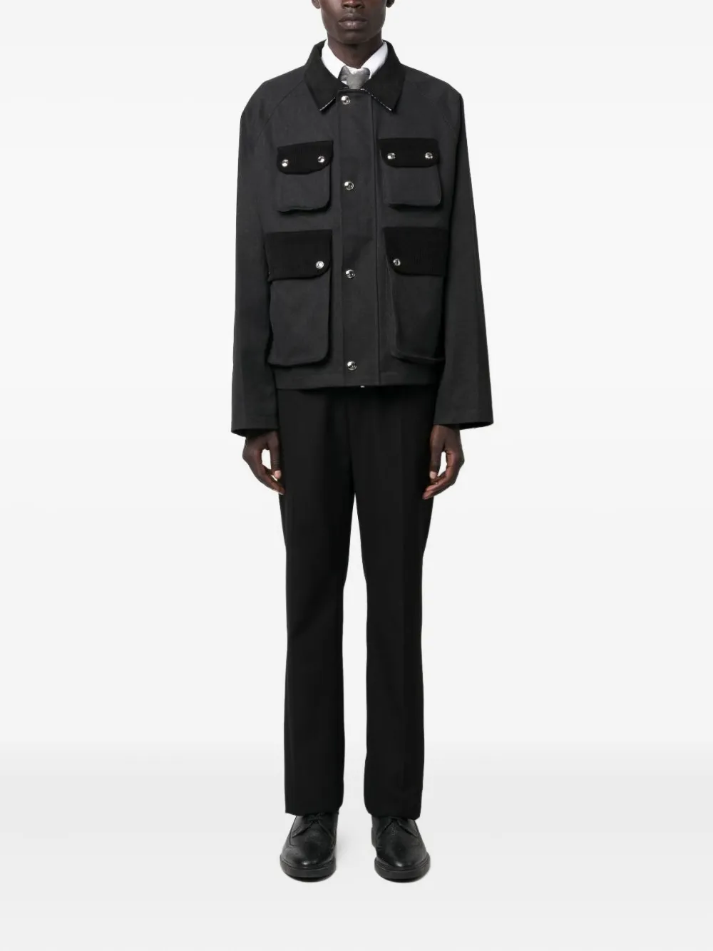 Thom Browne multi-pocket cropped jacket | Shirt Jackets | Image 2