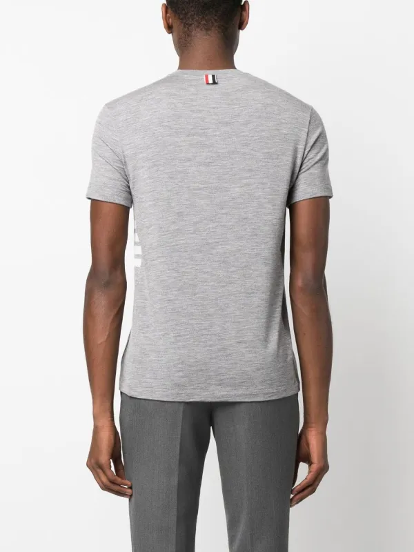 Thom Browne 4-Bar Wool T-shirt | Grey | FARFETCH JO