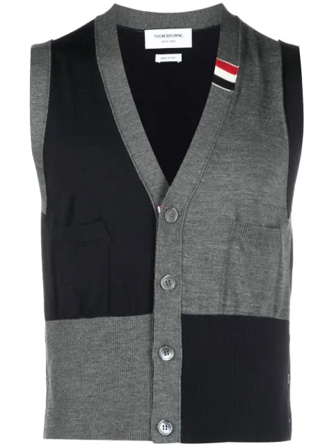 Thom Browne jersey stitch sleeveless cardigan