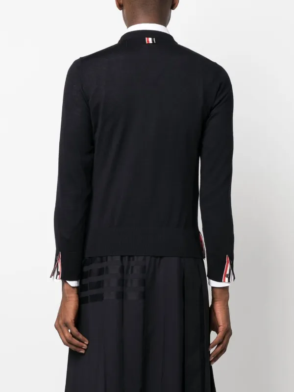 【送料&関税込】Thom Browne Stitch Thom Browne Jersey Stitch Crew Neck Jumper | Blue | FARFETCH JO