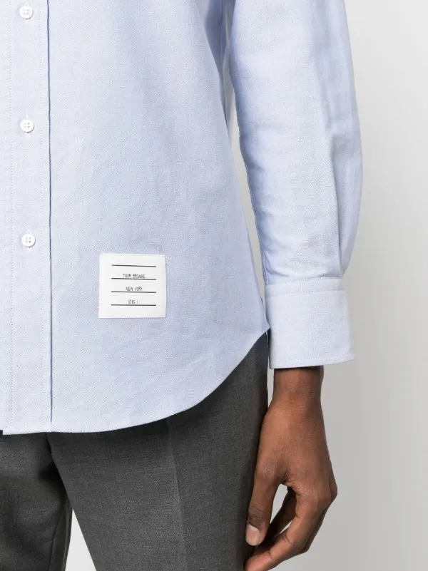 Thom Browne Camisa Con Detalle De Ballena Bordado Farfetch