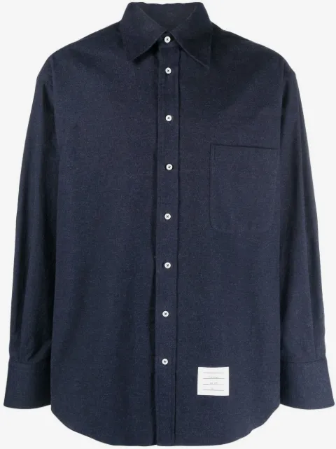 Thom Browne camisa con parche del logo
