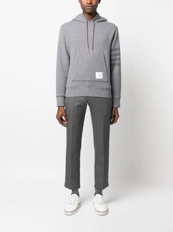 Thom Browne ストライプディテール パーカー | グレー | FARFETCH JP