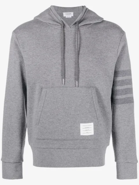 Thom Browne stripe-detail sleeve hoodie