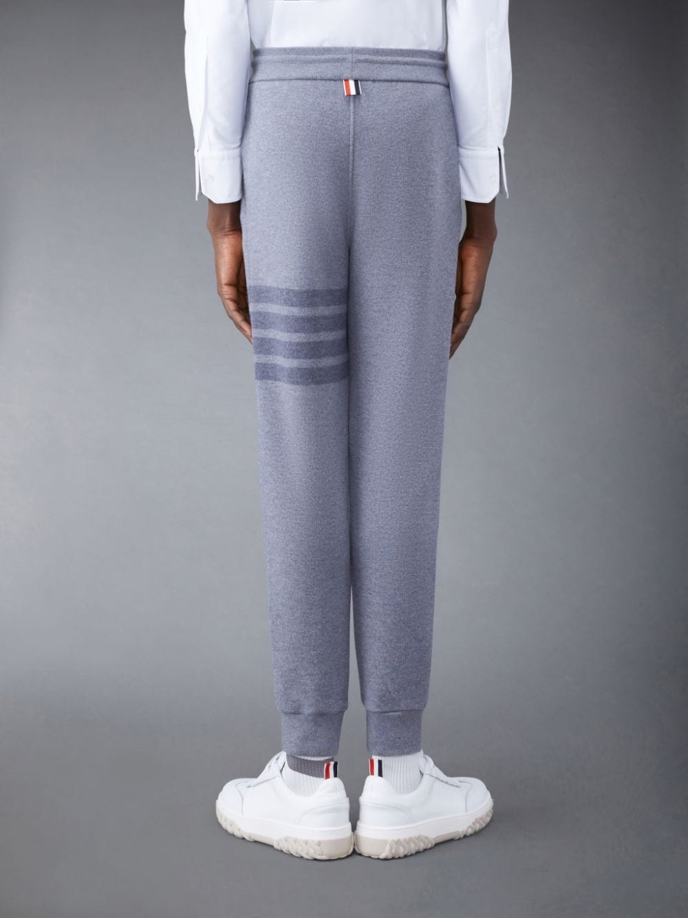 Thom Browne Wool Loopback 4-bar Sweatpants In Grey