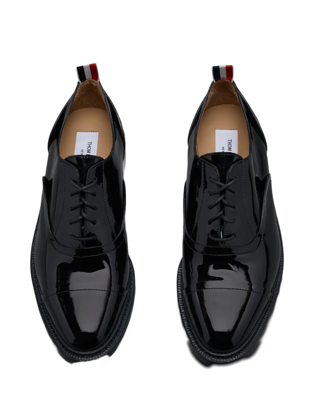 Thom Browne patent leather oxford shoes Black