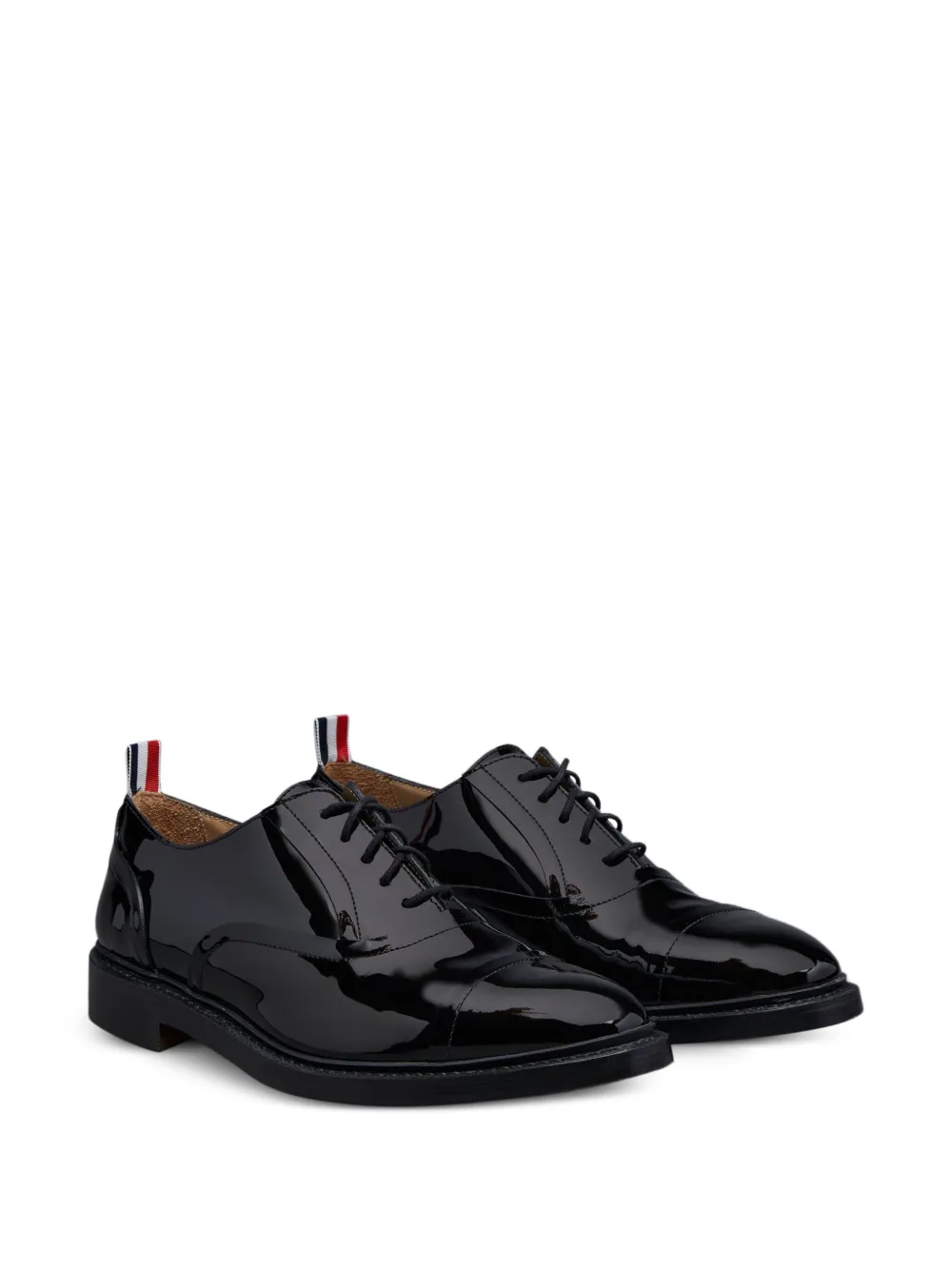 Thom Browne patent leather oxford shoes Black