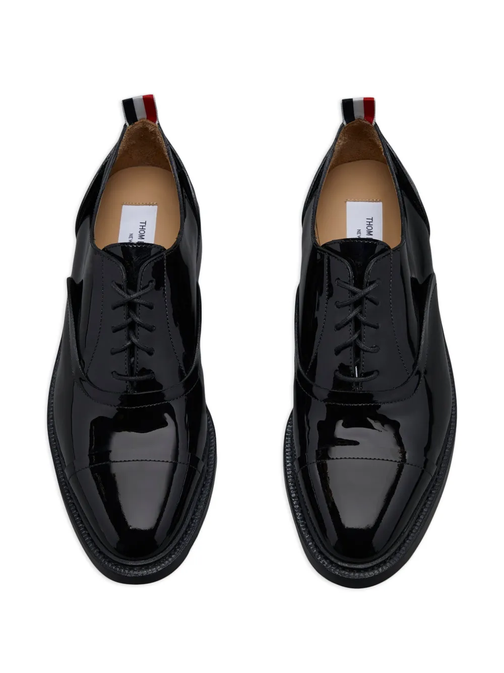 Thom Browne patent leather oxford shoes Black