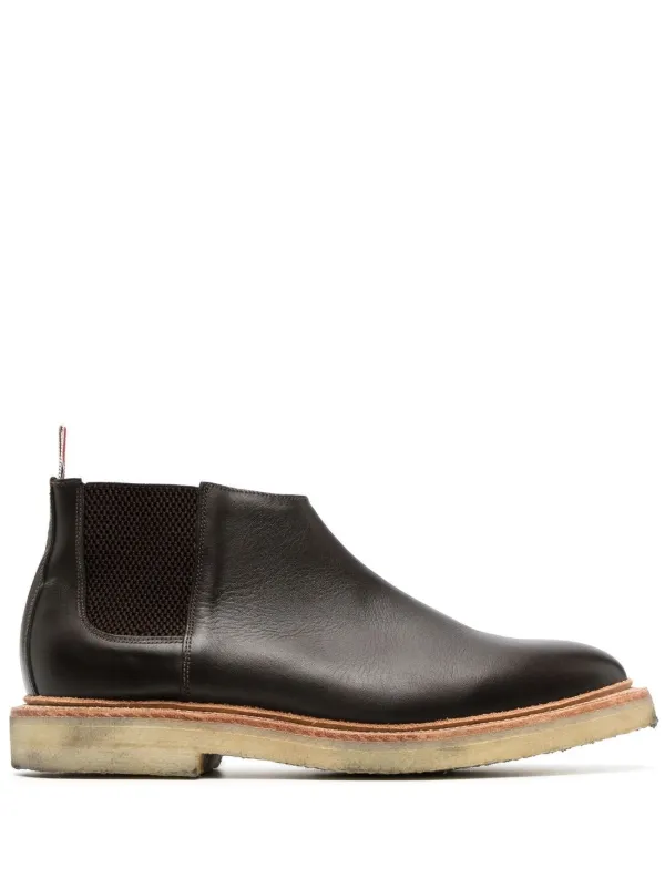 Thom Browne mid-top Chelsea Ankle Boots Brown FARFETCH KW