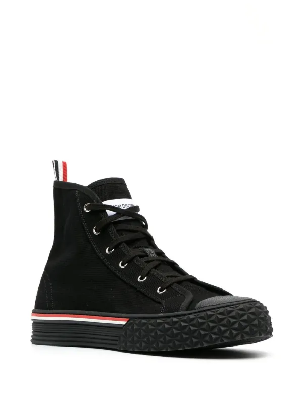 Thom Browne RWB Striped high-top Sneakers | Black | FARFETCH