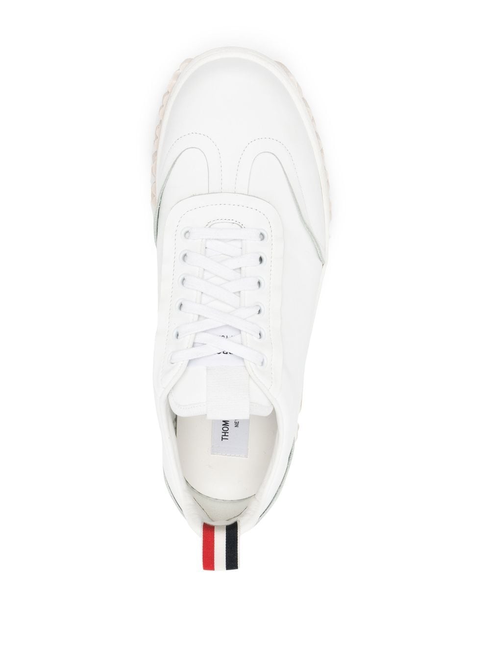 Shop Thom Browne Field Low-top Sneakers In White