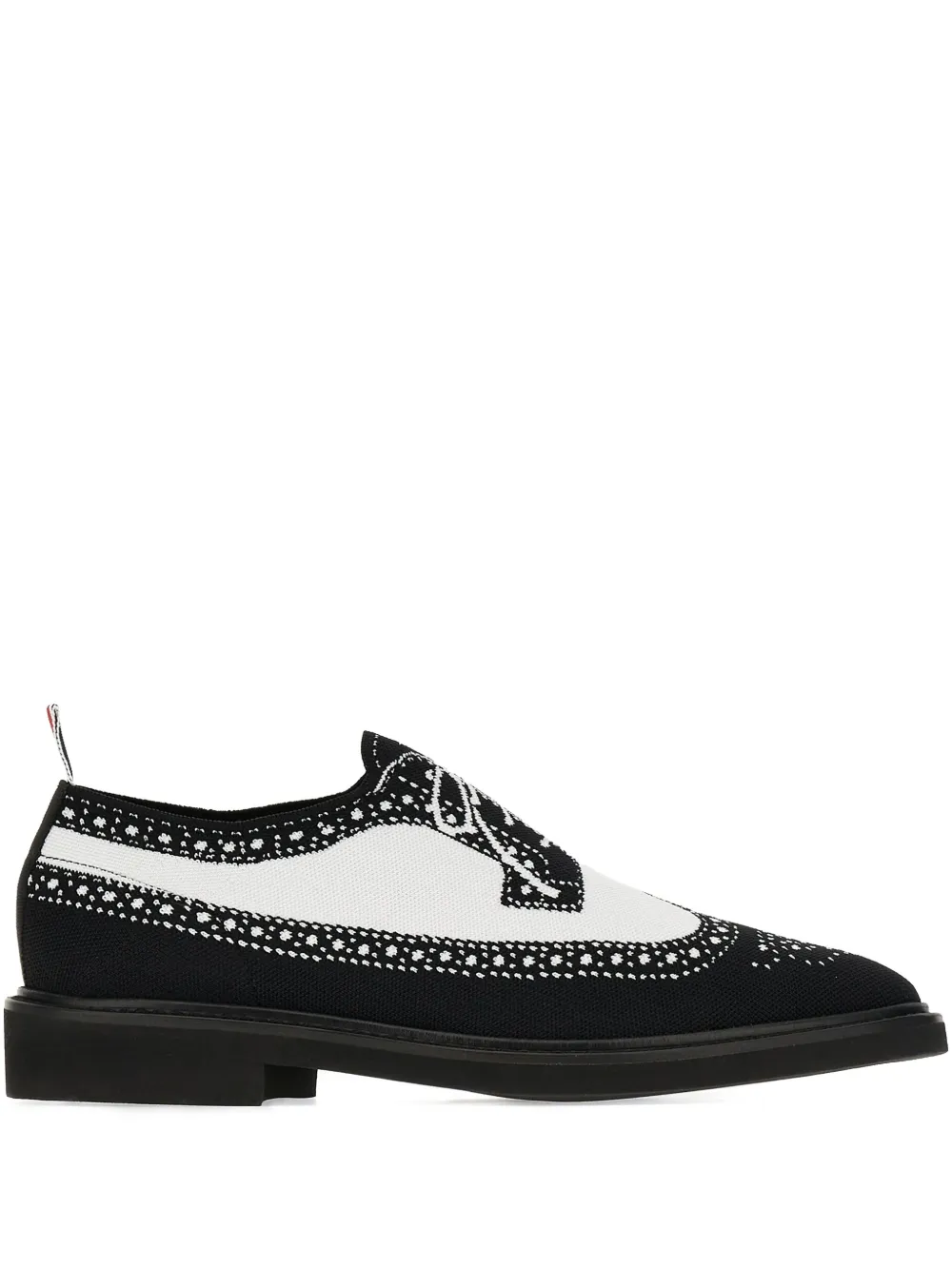 Thom Browne LONGWING BROGUE W MICRO SOLE IN TROMPE LOEIL KNIT Black