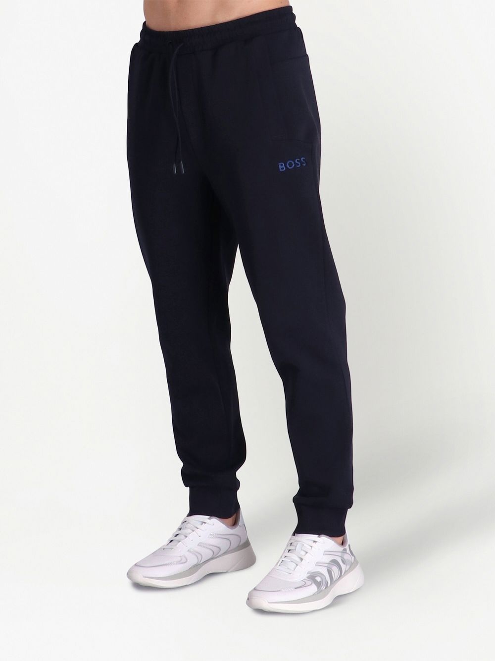 Shop Hugo Boss Logo-print Track Pants In Black