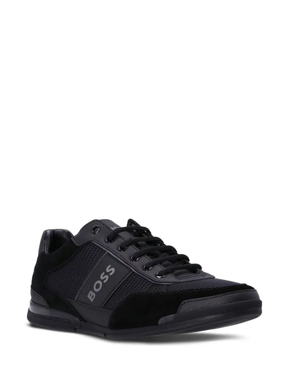 BOSS Sneakers met reflecterend logo - Zwart
