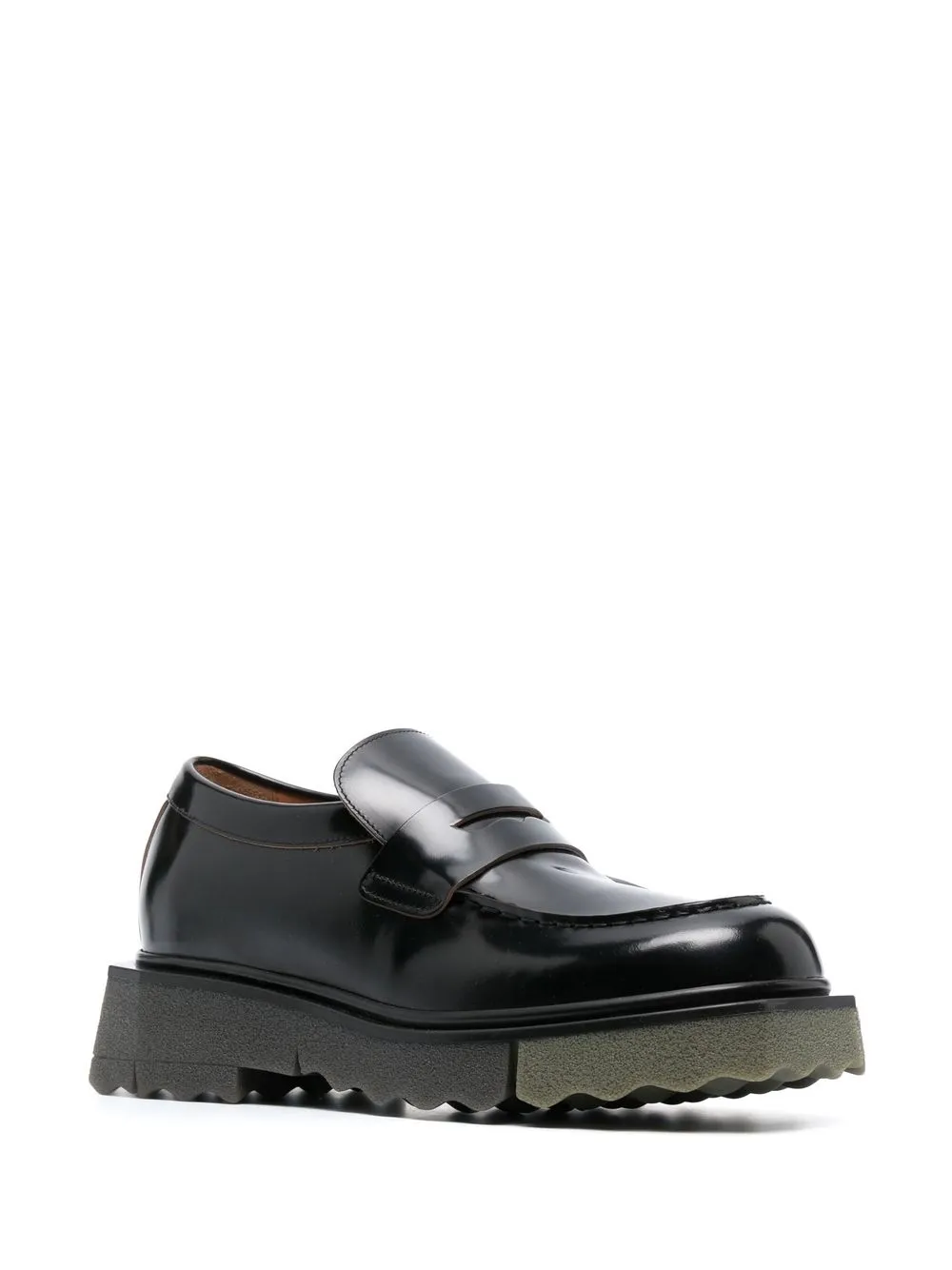 Off-White Sponge leren loafers - Zwart