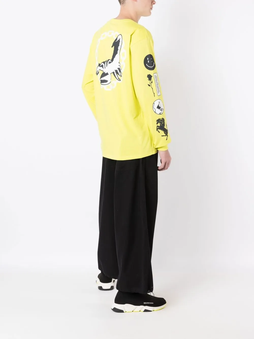 Àlg Calça wide leg com patch de logo | Calça esportiva | Image 2