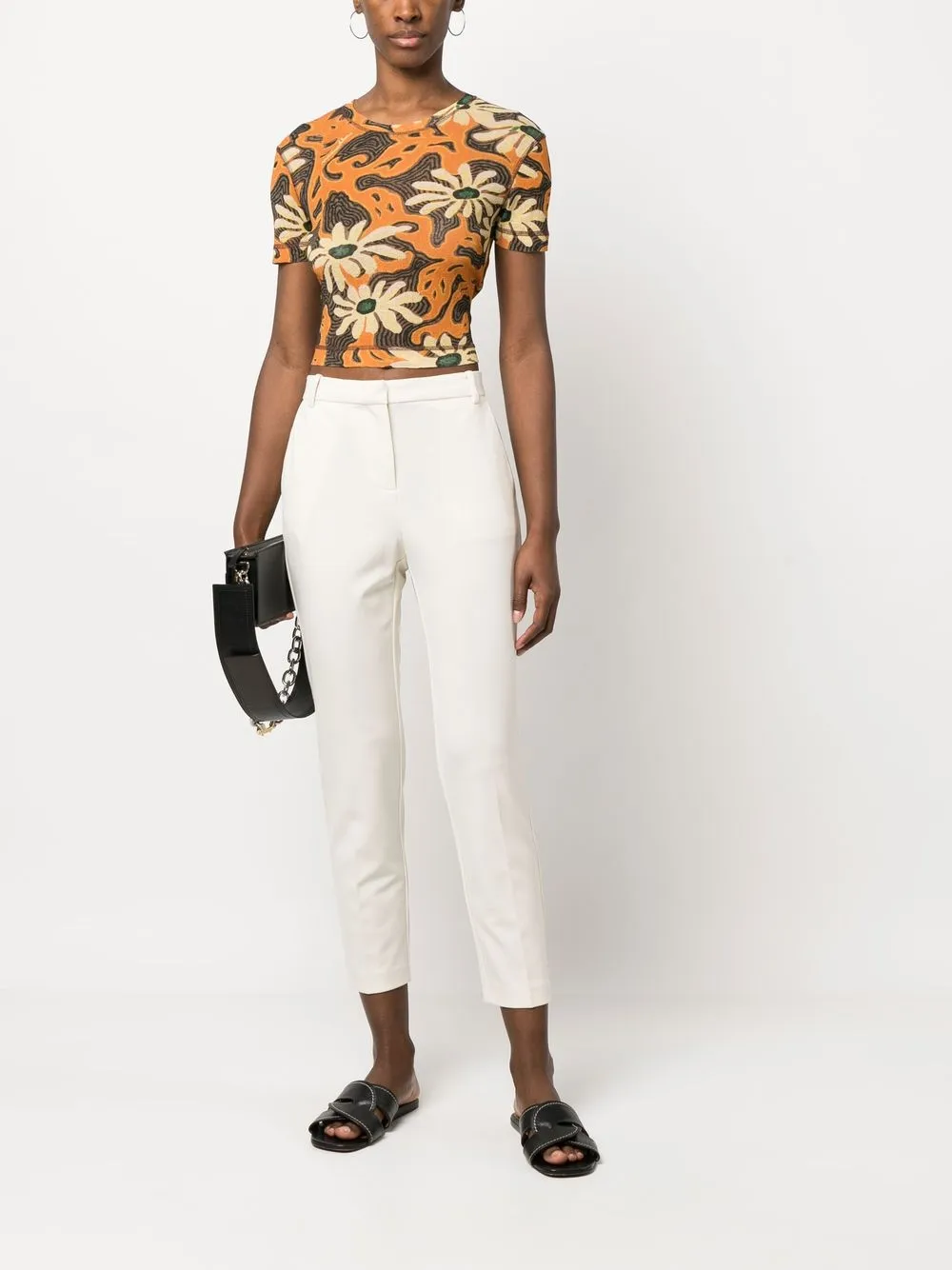 PINKO Pantalon met verborgen sluiting - Beige