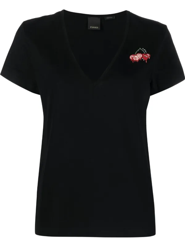 Tシャツ・カットソー PINKO Woman T-Shirt Black 105152A2LS ZZ2 Pinko T-shirt woman Women Black T-Shirts