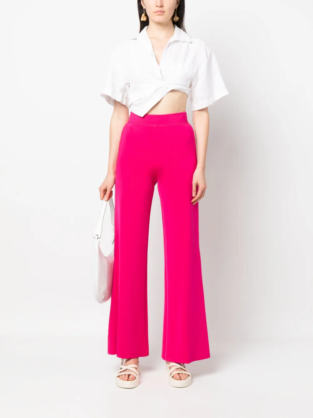 PINKO Broek met wijde pijpen - Roze