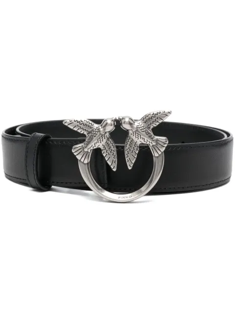 PINKO Love Berry logo-plaque leather belt 100125A0F1Z99O - 0