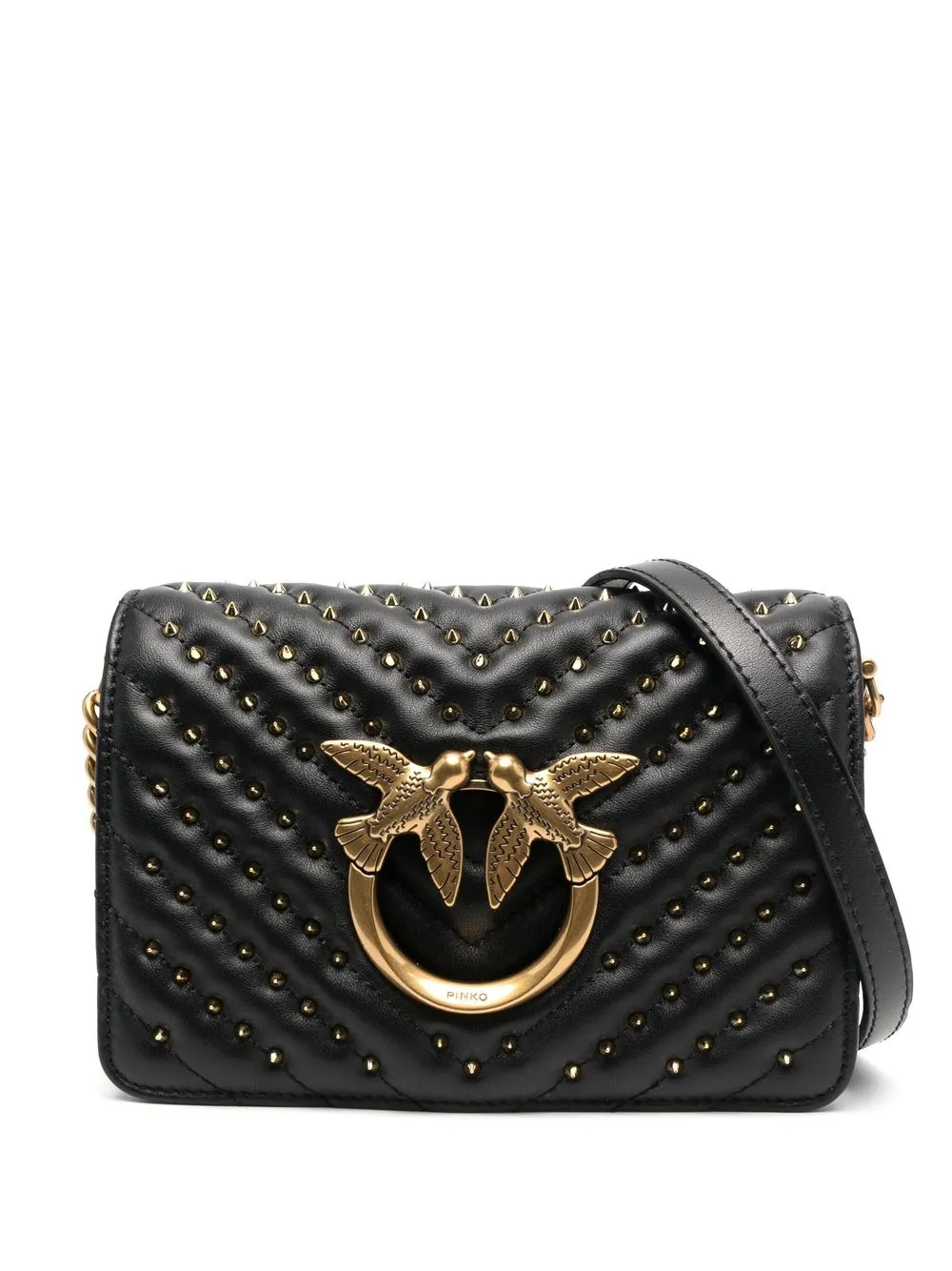 

PINKO quilted leather satchel bag - Black